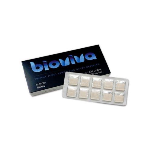 House Brand BHG BioViva Soluble Hemostatic Dental Gauze Dressing 20/Bx EXP Nov 2022 House Brand BHG BioViva Soluble Hemostatic Dental Gauze Dressing 20/Bx EXP Nov 2022